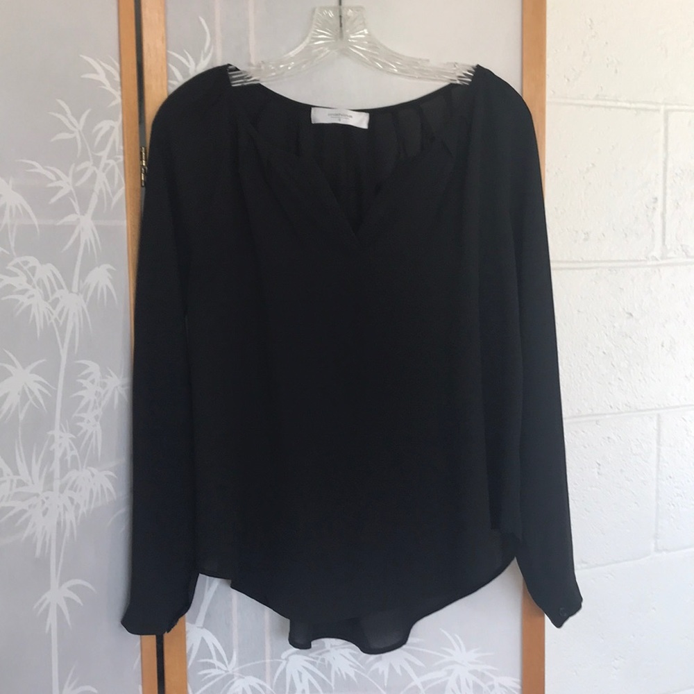 Mahina Black Long Sleeve Top
